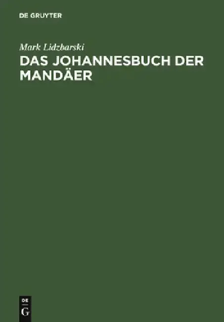 Cover of Das Johannesbuch der Mandäer