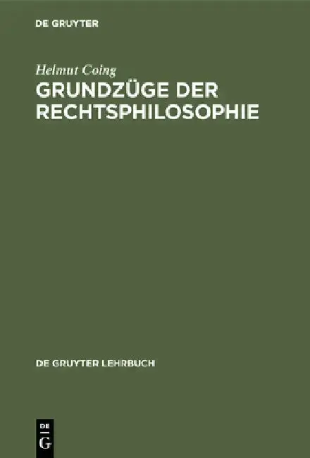 Cover of Grundzüge der Rechtsphilosophie