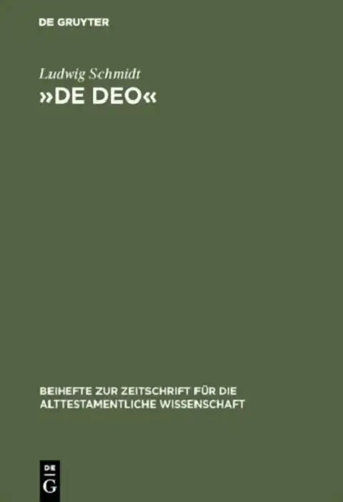 Cover of De Deo