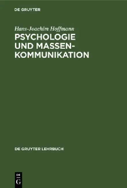 Cover of Psychologie und Massenkommunikation