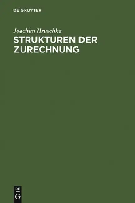 Cover of Strukturen der Zurechnung