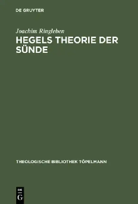 Cover of Hegels Theorie der Sünde