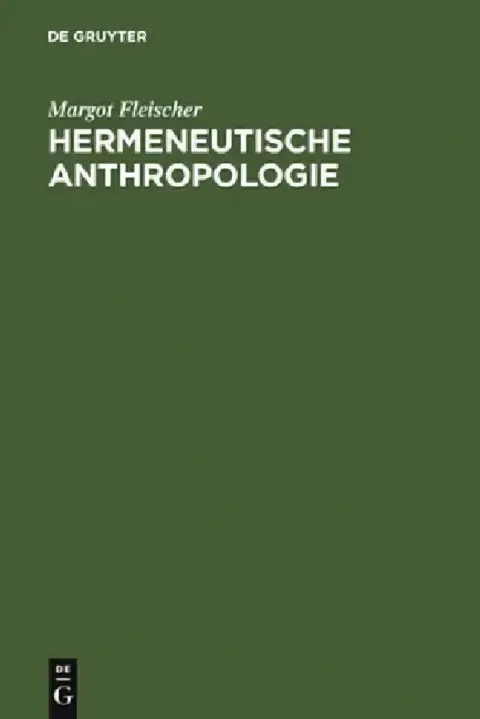 Cover of Hermeneutische Anthropologie