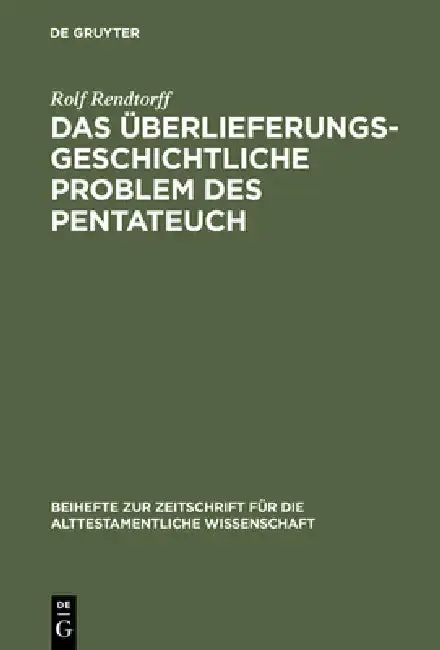 Cover of Das überlieferungsgeschichtliche Problem des Pentateuch