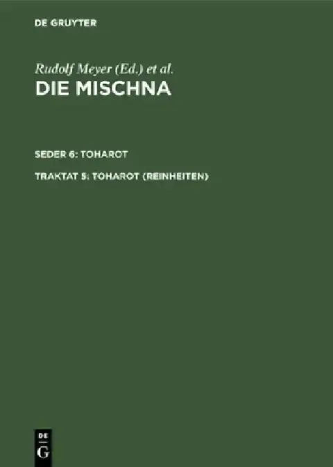 Cover of Toharot (Reinheiten)