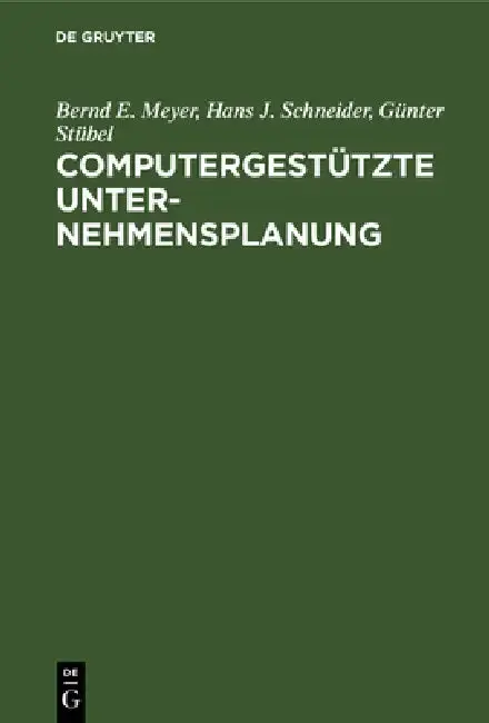 Cover of Computergestützte Unternehmensplanung
