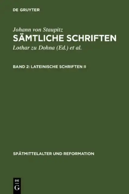 Cover of Lateinische Schriften II