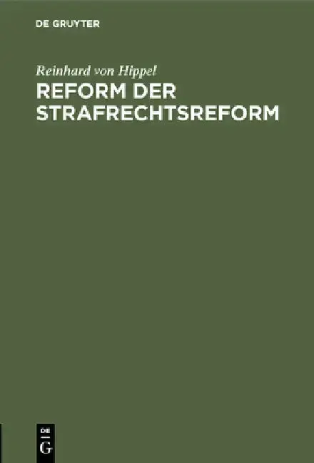 Cover of Reform der Strafrechtsreform