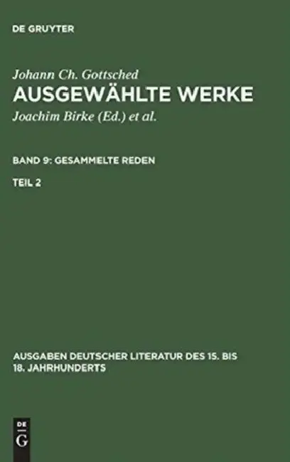 Cover of Ausgewählte Werke, Bd 9/Tl 2, Ausgaben deutscher Literatur des 15. bis 18. Jahrhunderts Band 9/Teil 2