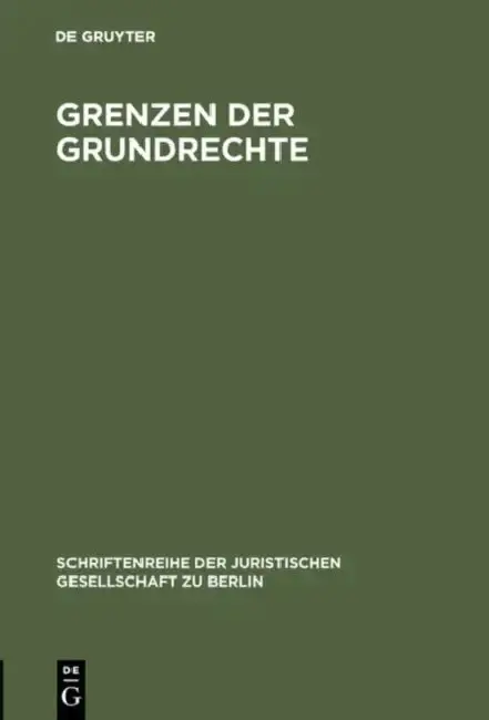 Cover of Grenzen der Grundrechte