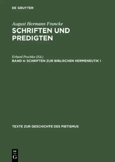 Cover of Schriften zur biblischen Hermeneutik I