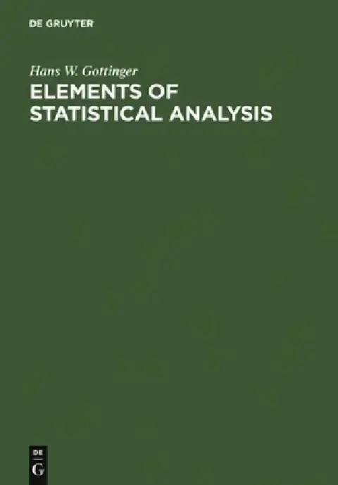 Cover of Elements of Statistical Analysis