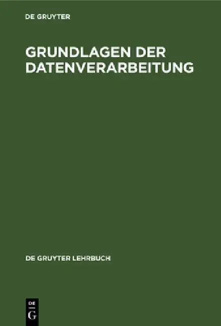 Cover of Grundlagen der Datenverarbeitung