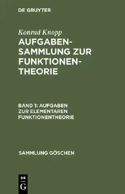 Cover of Aufgaben Zur Elementaren Funktionentheorie