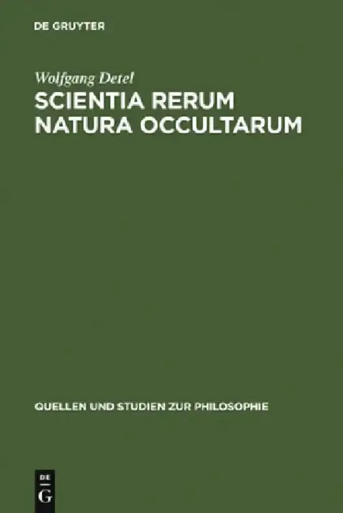 Cover of Scientia rerum natura occultarum