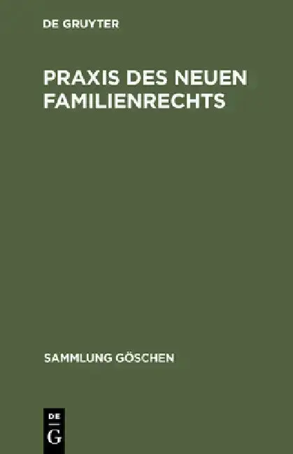 Cover of PRAXIS Des Neuen Familienrechts
