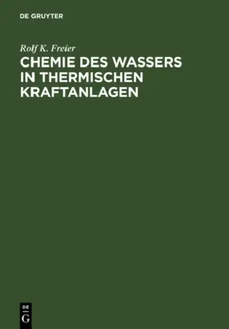 Cover of Chemie des Wassers in Thermischen Kraftanlagen