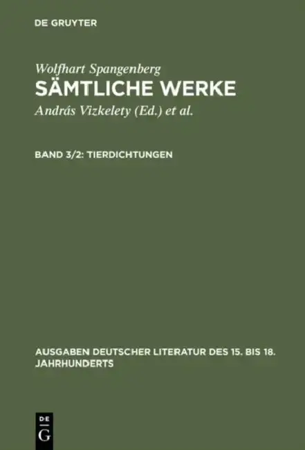 Cover of Sämtliche Werke, Band 3/2, Tierdichtungen