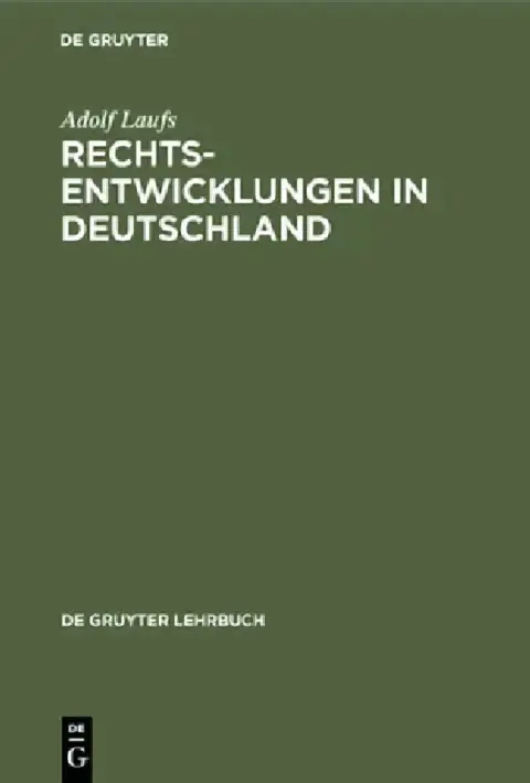 Cover of Rechtsentwicklungen in Deutschland