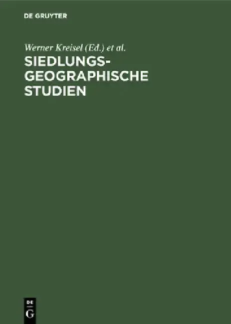 Cover of Siedlungsgeographische Studien
