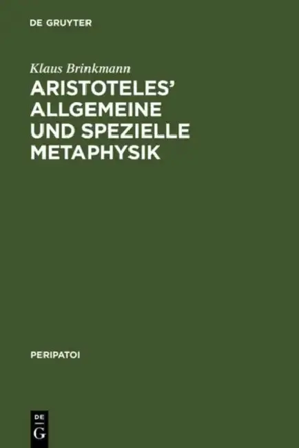 Cover of Aristoteles' Allgemeine Und Spezielle Metaphysik