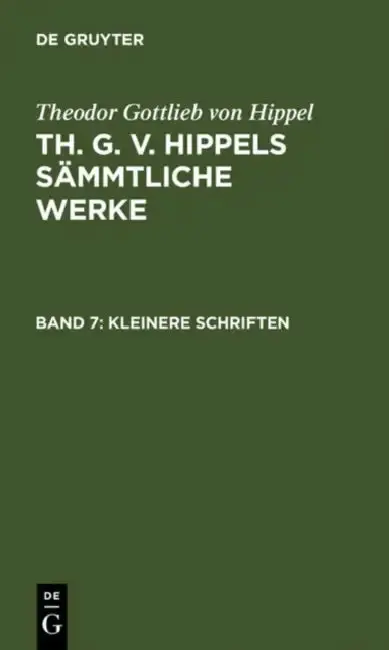 Cover of Kleinere Schriften