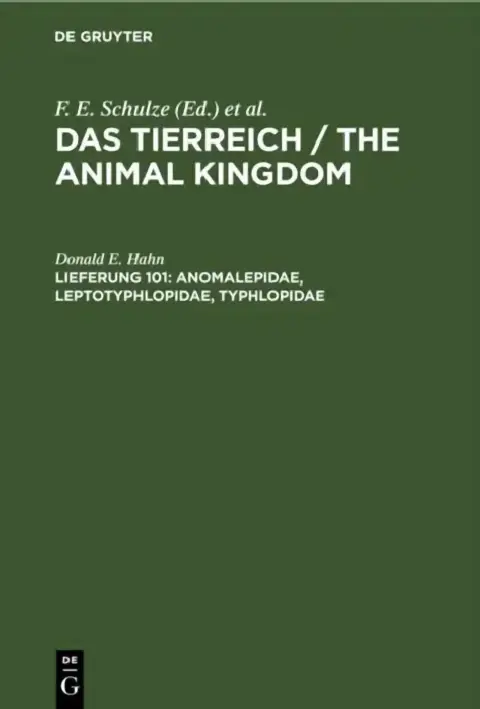 Cover of Anomalepidae, Leptotyphlopidae, Typhlopidae