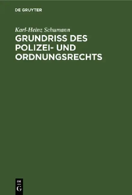 Cover of Grundriß des Polizei- und Ordnungsrechts