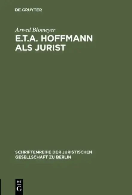 Cover of E.T.A. Hoffmann als Jurist