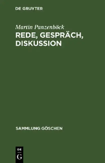 Cover of Rede, Gespräch, Diskussion