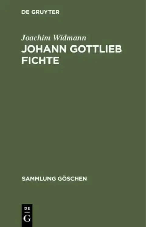 Cover of Johann Gottlieb Fichte