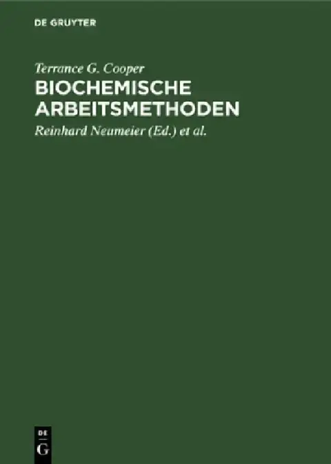 Cover of Biochemische Arbeitsmethoden