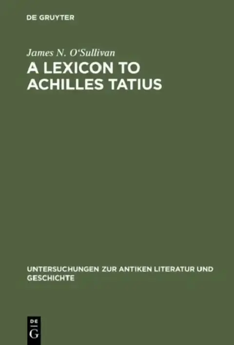 Cover of A Lexicon to Achilles Tatius