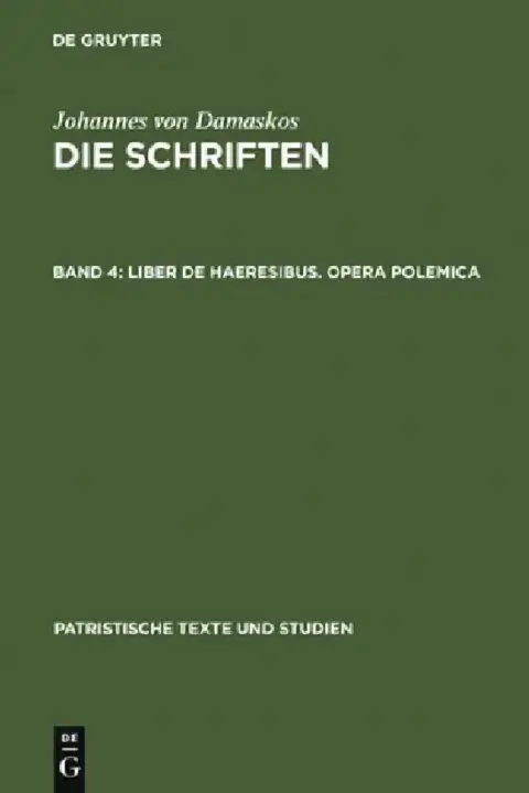 Cover of Liber de haeresibus. Opera polemica