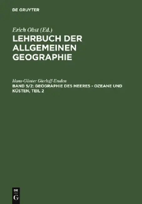 Cover of Geographie Des Meeres - Ozeane Und Küsten, Teil 2