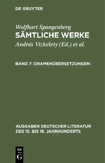 Cover of Sämtliche Werke, Band 7, Dramenübersetzungen