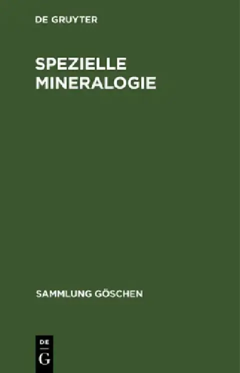 Cover of Spezielle Mineralogie