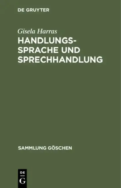 Cover of Handlungssprache und Sprechhandlung