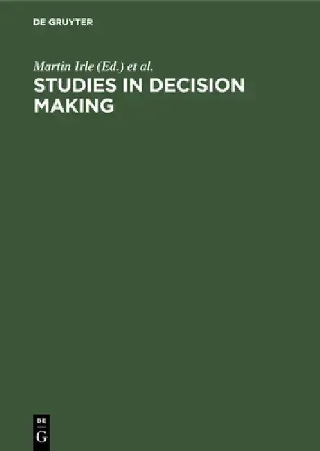 Cover of Studies in Decision Making