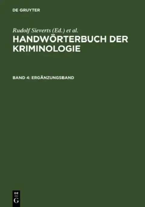 Cover of Erganzungsband