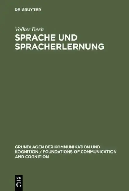 Cover of Sprache und Spracherlernung