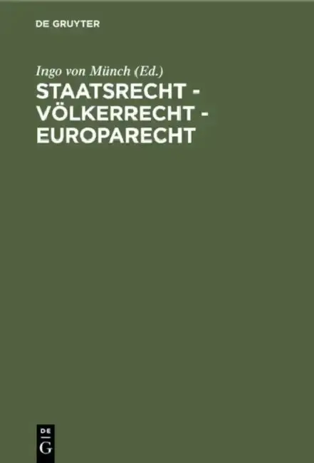 Cover of Staatsrecht - Völkerrecht - Europarecht