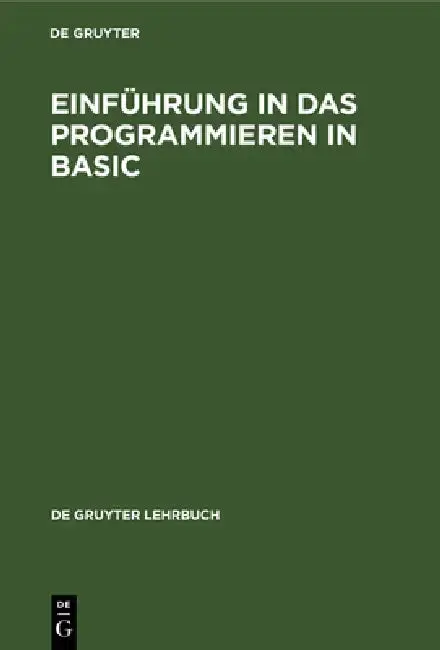 Cover of Einführung in das Programmieren in BASIC
