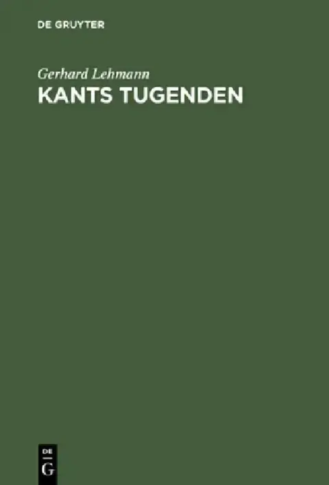 Cover of Kants Tugenden