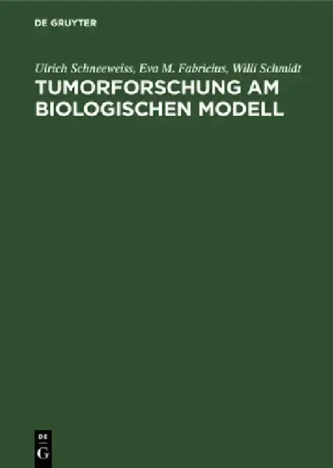 Cover of Tumorforschung Am Biologischen Modell