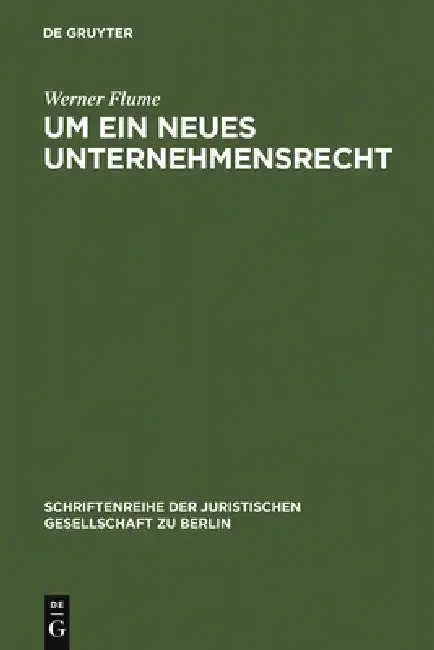 Cover of Um ein neues Unternehmensrecht