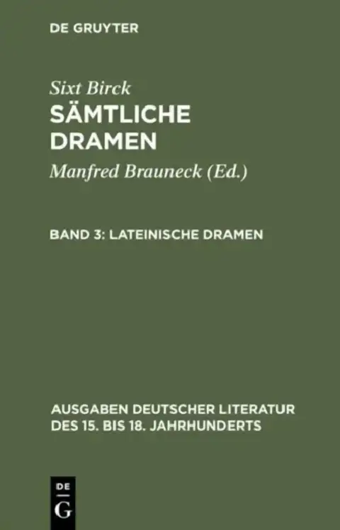 Cover of Lateinische Dramen