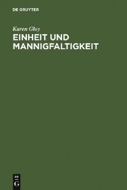 Cover of Einheit Und Mannigfaltigkeit