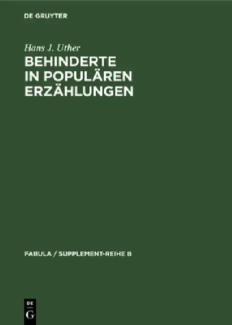 Cover of Behinderte in populären Erzählungen