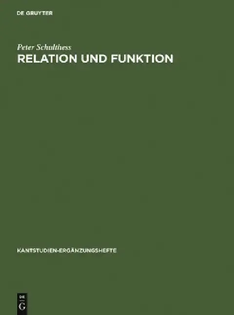 Cover of Relation und Funktion
